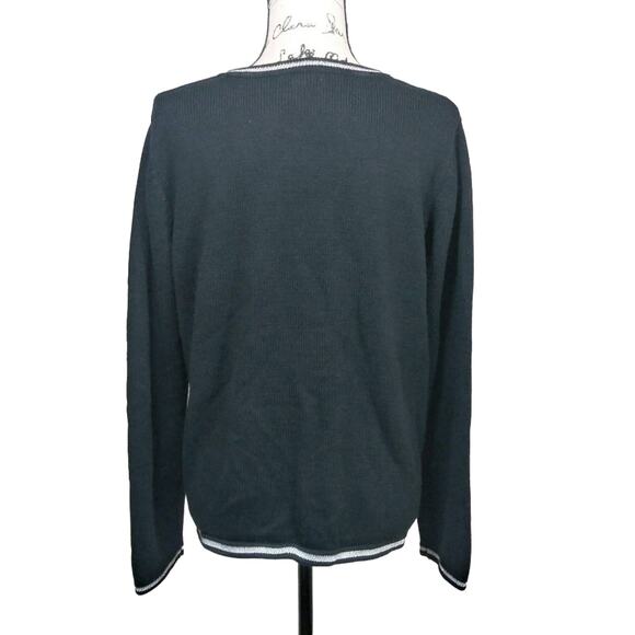 White Stag Christmas Tree Sweater Black Size XL - Picture 4 of 7